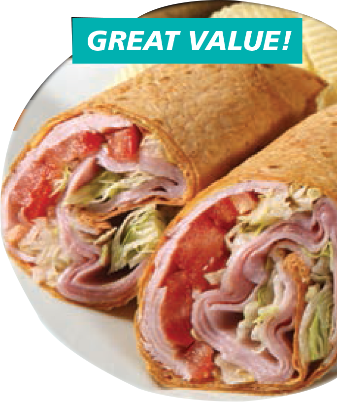 Sandwiches wraps salad